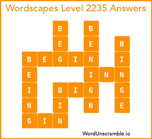 Wordscapes Level 2235 Answers