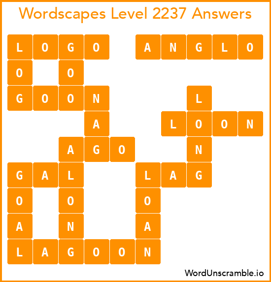 Wordscapes Level 2237 Answers