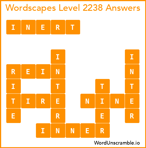 Wordscapes Level 2238 Answers