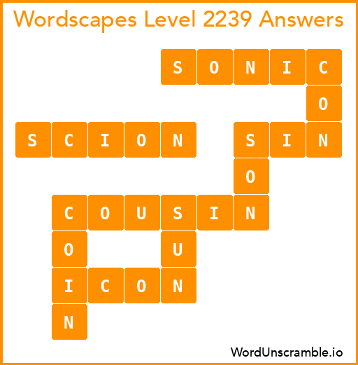 Wordscapes Level 2239 Answers