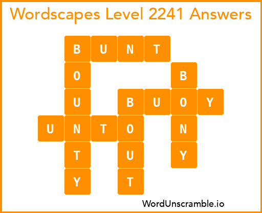 Wordscapes Level 2241 Answers