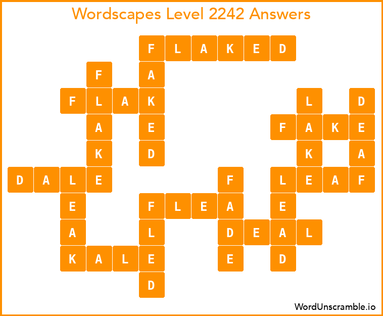 Wordscapes Level 2242 Answers