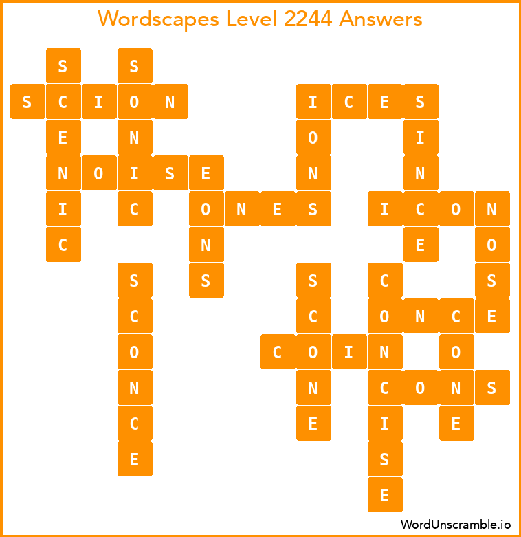 Wordscapes Level 2244 Answers