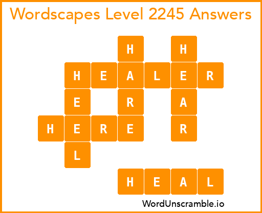 Wordscapes Level 2245 Answers