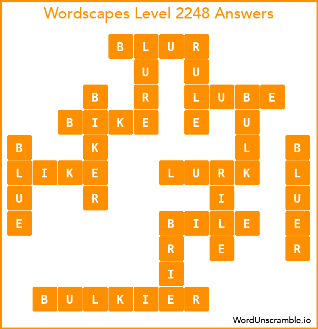 Wordscapes Level 2248 Answers