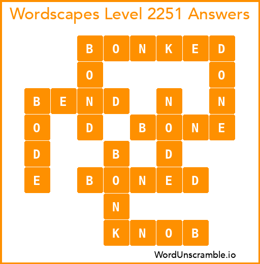Wordscapes Level 2251 Answers