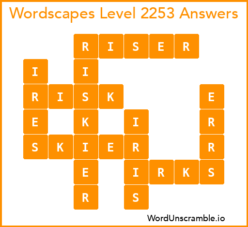 Wordscapes Level 2253 Answers