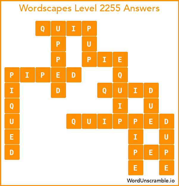 Wordscapes Level 2255 Answers