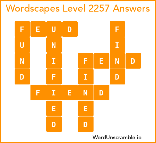 Wordscapes Level 2257 Answers