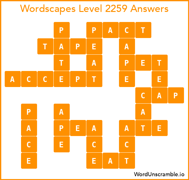 Wordscapes Level 2259 Answers