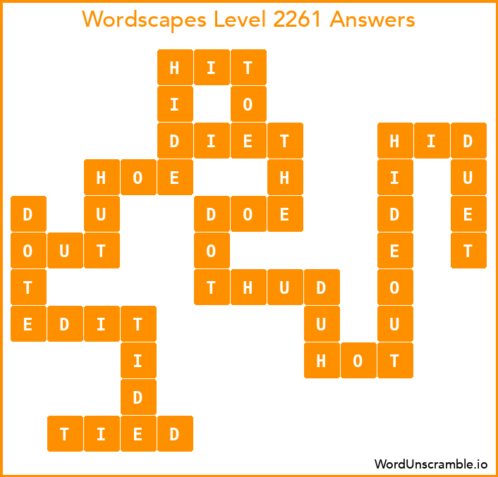 Wordscapes Level 2261 Answers