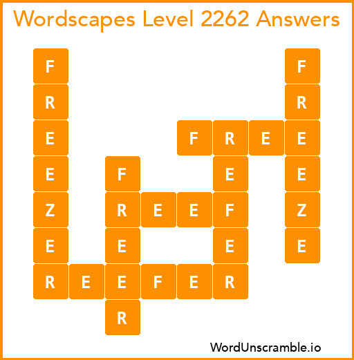 Wordscapes Level 2262 Answers