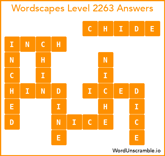 Wordscapes Level 2263 Answers