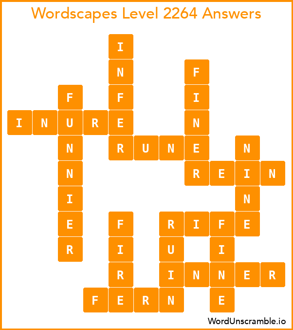 Wordscapes Level 2264 Answers