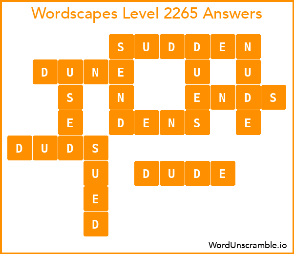 Wordscapes Level 2265 Answers