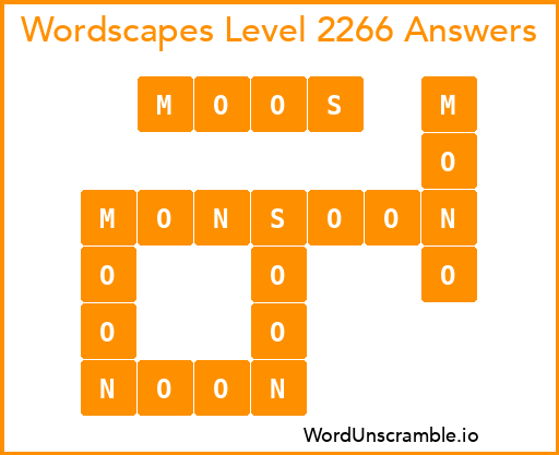 Wordscapes Level 2266 Answers