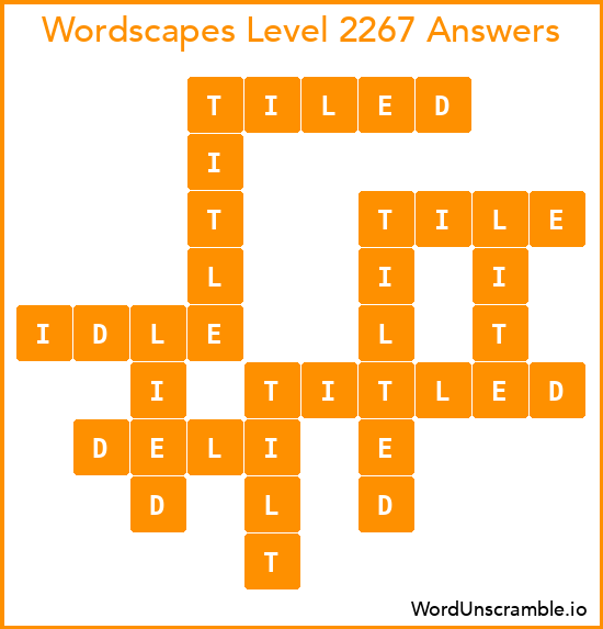Wordscapes Level 2267 Answers