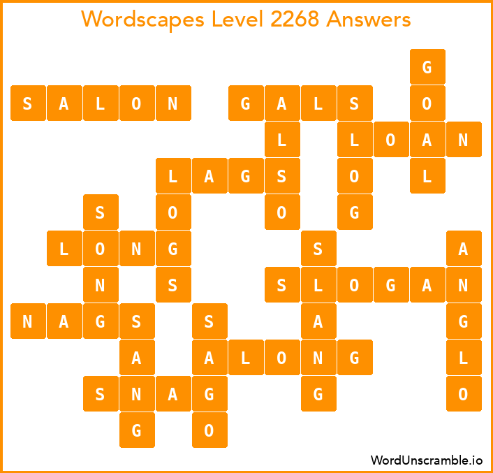 Wordscapes Level 2268 Answers
