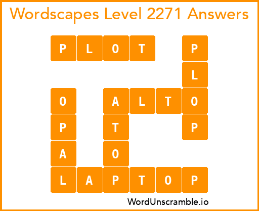 Wordscapes Level 2271 Answers