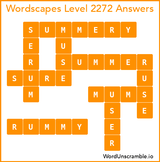 Wordscapes Level 2272 Answers