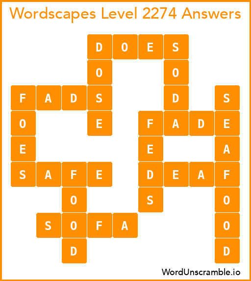 Wordscapes Level 2274 Answers