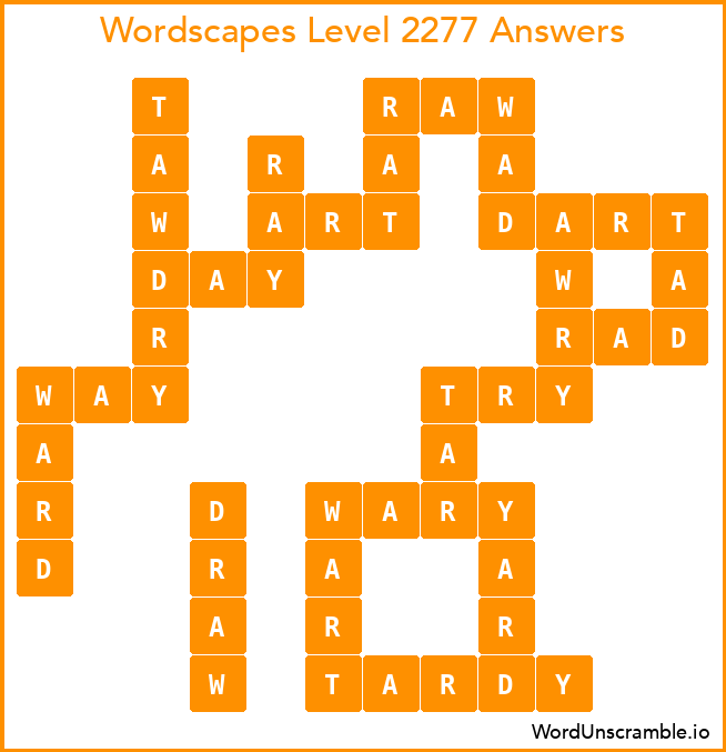 Wordscapes Level 2277 Answers