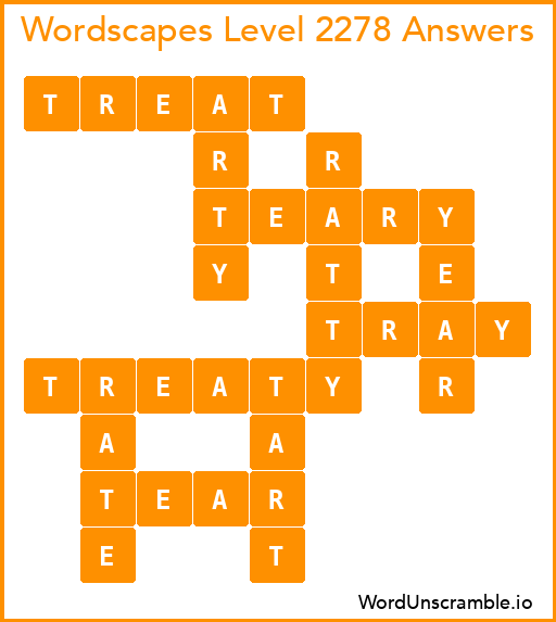 Wordscapes Level 2278 Answers