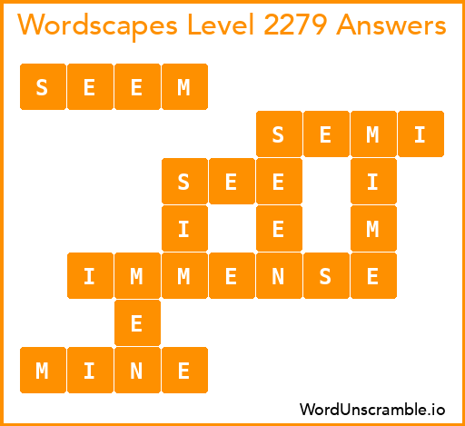 Wordscapes Level 2279 Answers