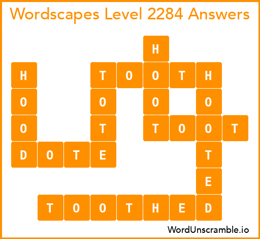 Wordscapes Level 2284 Answers
