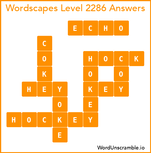 Wordscapes Level 2286 Answers