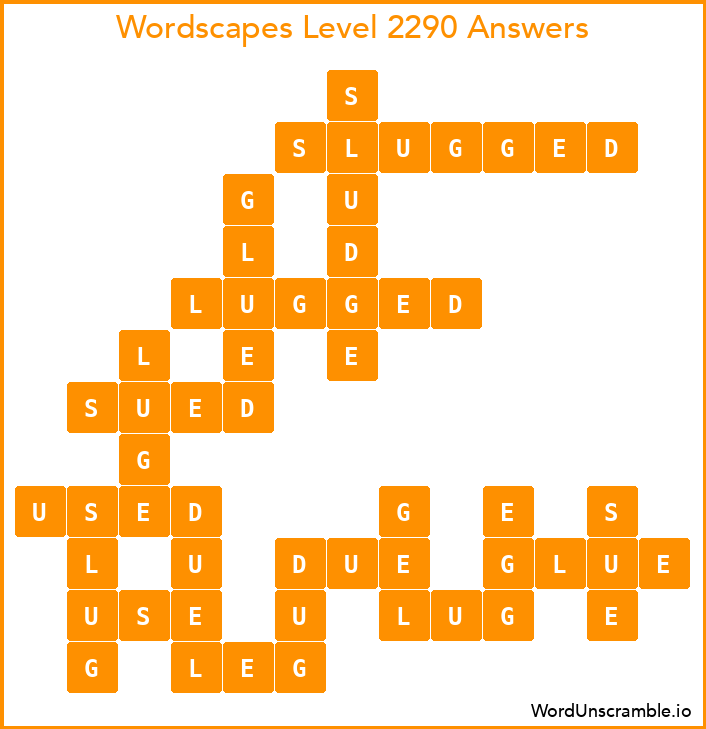Wordscapes Level 2290 Answers