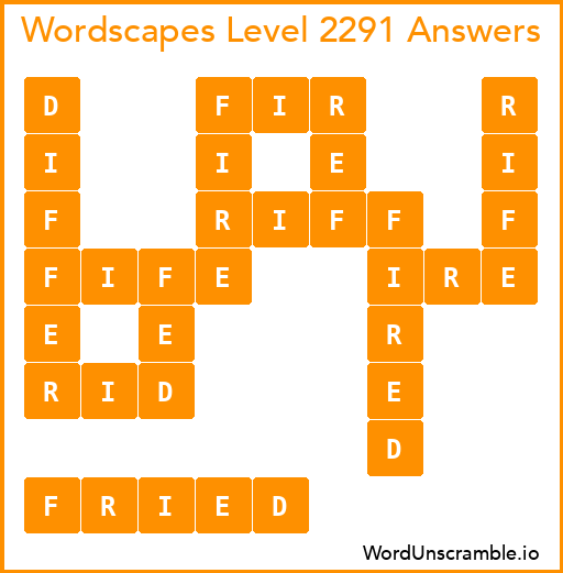 Wordscapes Level 2291 Answers