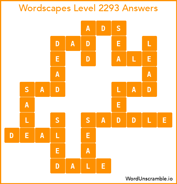 Wordscapes Level 2293 Answers