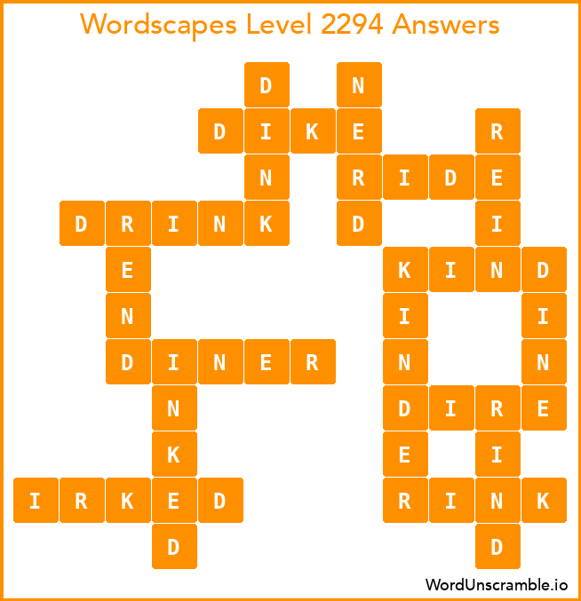 Wordscapes Level 2294 Answers