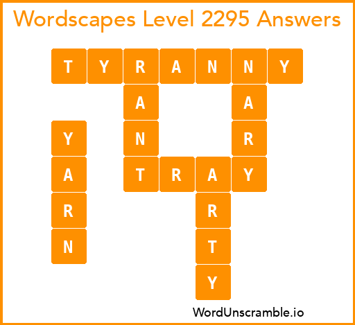Wordscapes Level 2295 Answers