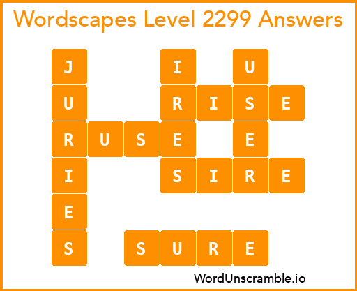 Wordscapes Level 2299 Answers