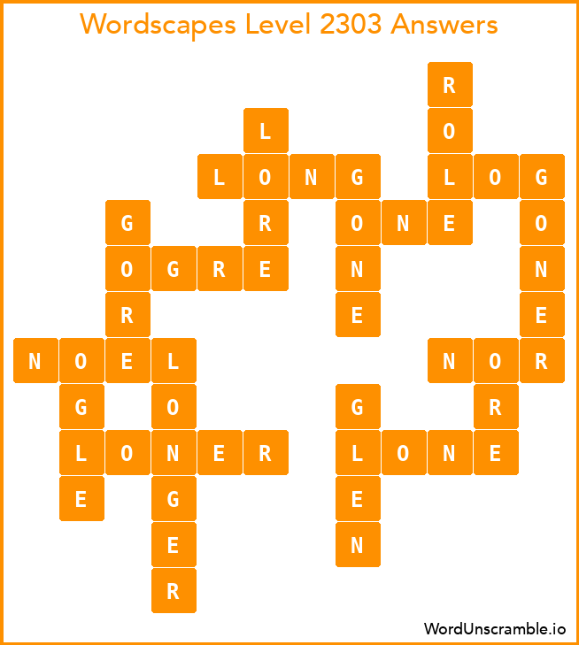 Wordscapes Level 2303 Answers