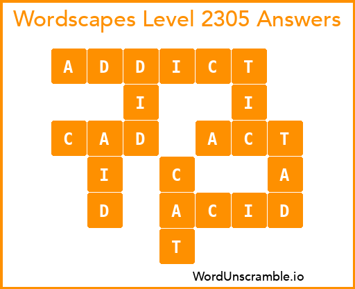 Wordscapes Level 2305 Answers