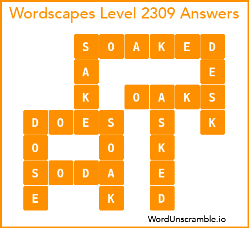 Wordscapes Level 2309 Answers