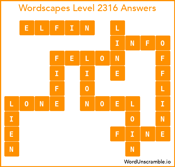 Wordscapes Level 2316 Answers