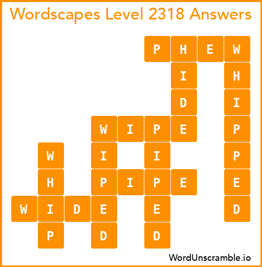 Wordscapes Level 2318 Answers