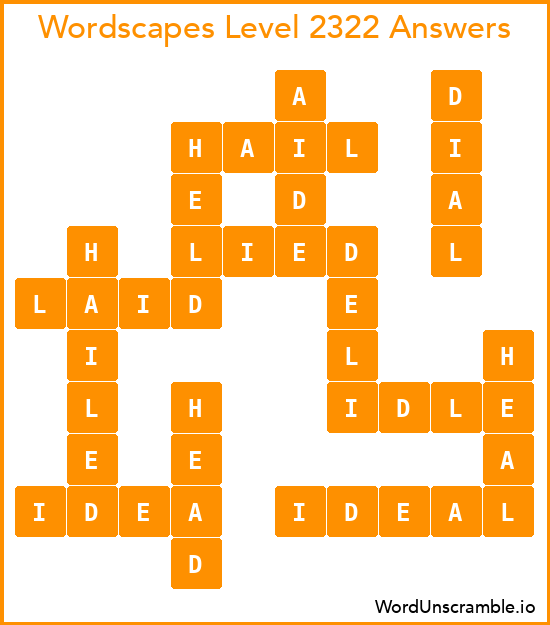 Wordscapes Level 2322 Answers
