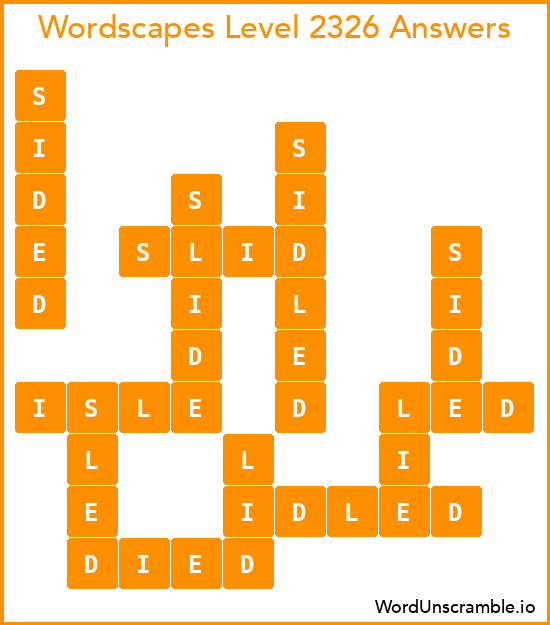 Wordscapes Level 2326 Answers
