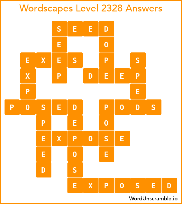 Wordscapes Level 2328 Answers