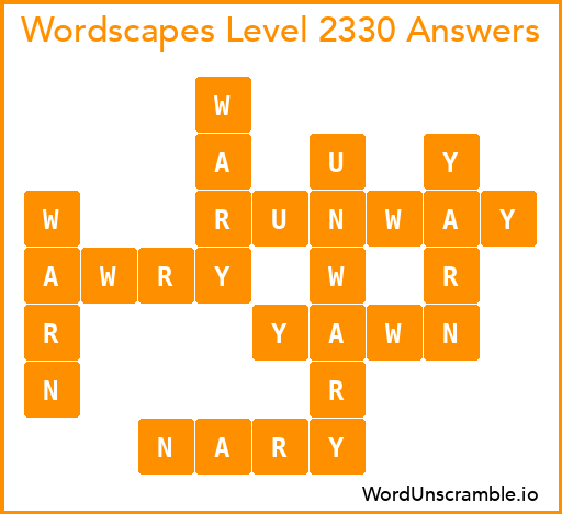 Wordscapes Level 2330 Answers