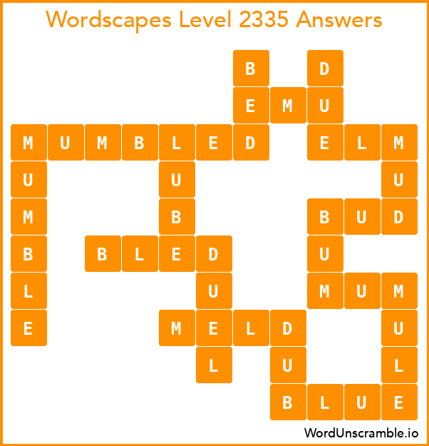 Wordscapes Level 2335 Answers