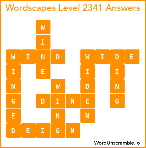Wordscapes Level 2341 Answers