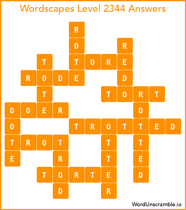 Wordscapes Level 2344 Answers