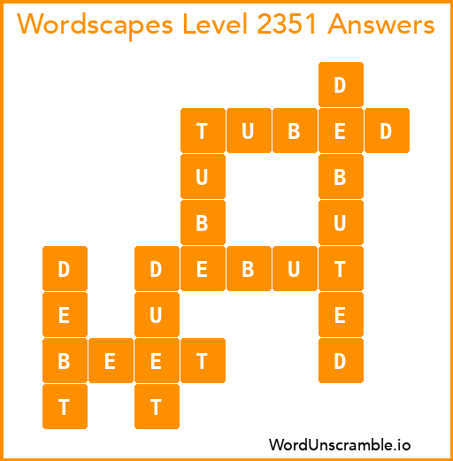 Wordscapes Level 2351 Answers