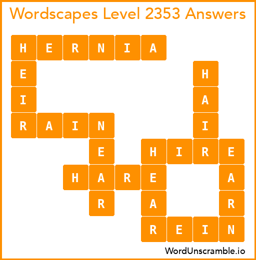 Wordscapes Level 2353 Answers